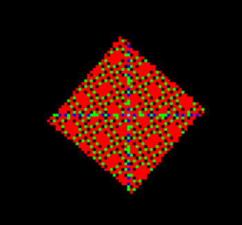 Rotation Result with wrong Pixels with Debugging Colors