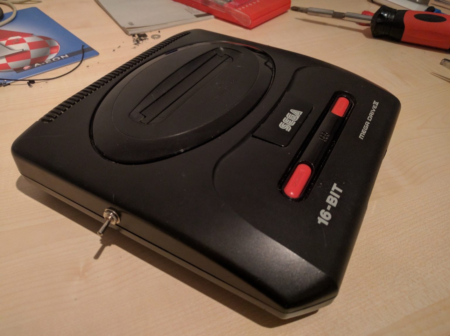 Mega Drive closed Case and Switch